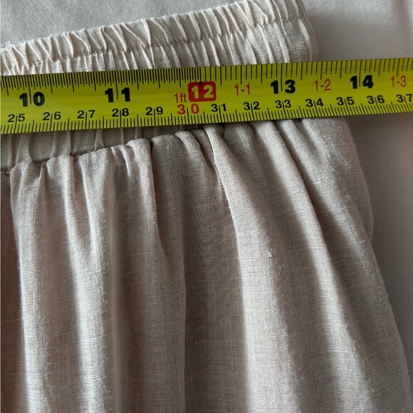 Ramie Linen Salmon Color Casual Pants with Lining - Picture 3 of 6